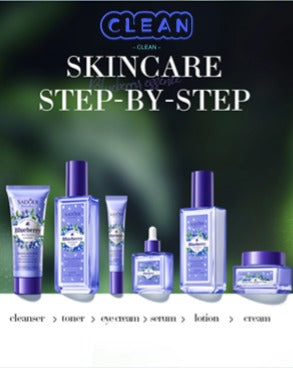 Blueberry Hyaluronic Acid Moisturizing Six-piece Set