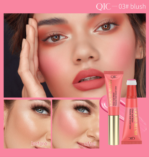 Natural color liquid blush