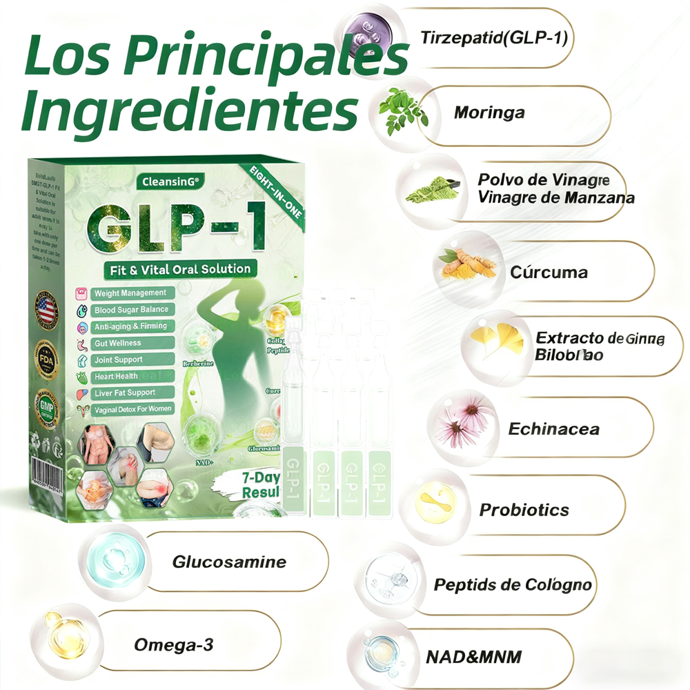 𝑪𝒍𝒆𝒂𝒏𝒔𝒊𝒏𝒈® 𝑮𝑳𝑷-1 8 𝒆𝒏 1 𝑭𝒊𝒕 & 𝑽𝒊𝒕𝒂𝒍 (𝒔𝒐𝒍𝒐 𝒖𝒏𝒂 𝒗𝒆𝒛 𝒂𝒍 𝒅𝒊́𝒂, 𝒄𝒂𝒎𝒃𝒊𝒐𝒔 𝒗𝒊𝒔𝒊𝒃𝒍𝒆𝒔 𝒆𝒏 7 𝒅𝒊́𝒂𝒔) √ 𝑷𝒂𝒓𝒂 𝒐𝒃𝒆𝒔𝒊𝒅𝒂𝒅, 𝒔𝒂𝒍𝒖𝒅 𝒄𝒂𝒓𝒅𝒊𝒐𝒗𝒂𝒔𝒄𝒖𝒍𝒂𝒓, 𝒅𝒊𝒂𝒃𝒆𝒕𝒆𝒔, 𝒂𝒑𝒏𝒆𝒂 𝒅𝒆𝒍 𝒔𝒖𝒆𝒏̃𝒐, 𝒔𝒂𝒍𝒖𝒅 𝒊𝒏𝒕𝒆𝒔𝒕𝒊𝒏𝒂𝒍, 𝒑𝒓𝒐𝒃𝒍𝒆𝒎𝒂𝒔 𝒂𝒓𝒕𝒊𝒄𝒖𝒍𝒂𝒓𝒆𝒔 𝒚 𝒎𝒂́𝒔 𝒎𝒛𝒘