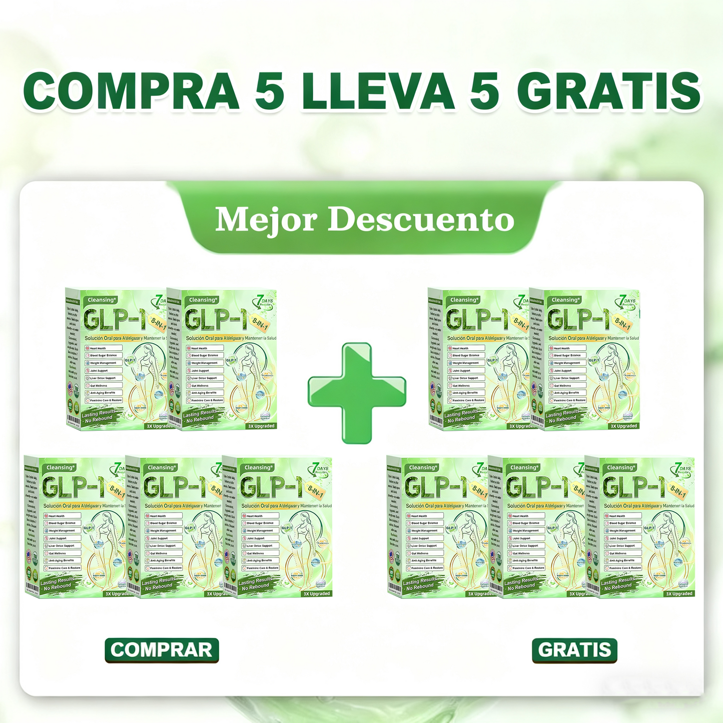 𝑪𝒍𝒆𝒂𝒏𝒔𝒊𝒏𝒈® 𝑮𝑳𝑷-1 8 𝒆𝒏 1 𝑭𝒊𝒕 & 𝑽𝒊𝒕𝒂𝒍 (𝒔𝒐𝒍𝒐 𝒖𝒏𝒂 𝒗𝒆𝒛 𝒂𝒍 𝒅𝒊́𝒂, 𝒄𝒂𝒎𝒃𝒊𝒐𝒔 𝒗𝒊𝒔𝒊𝒃𝒍𝒆𝒔 𝒆𝒏 7 𝒅𝒊́𝒂𝒔) √ 𝑷𝒂𝒓𝒂 𝒐𝒃𝒆𝒔𝒊𝒅𝒂𝒅, 𝒔𝒂𝒍𝒖𝒅 𝒄𝒂𝒓𝒅𝒊𝒐𝒗𝒂𝒔𝒄𝒖𝒍𝒂𝒓, 𝒅𝒊𝒂𝒃𝒆𝒕𝒆𝒔, 𝒂𝒑𝒏𝒆𝒂 𝒅𝒆𝒍 𝒔𝒖𝒆𝒏̃𝒐, 𝒔𝒂𝒍𝒖𝒅 𝒊𝒏𝒕𝒆𝒔𝒕𝒊𝒏𝒂𝒍, 𝒑𝒓𝒐𝒃𝒍𝒆𝒎𝒂𝒔 𝒂𝒓𝒕𝒊𝒄𝒖𝒍𝒂𝒓𝒆𝒔 𝒚 𝒎𝒂́𝒔
