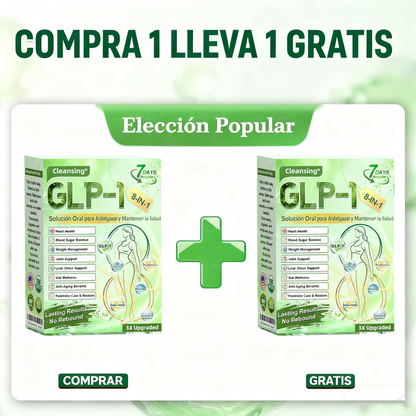 𝑪𝒍𝒆𝒂𝒏𝒔𝒊𝒏𝒈® 𝑮𝑳𝑷-1 8 𝒆𝒏 1 𝑭𝒊𝒕 & 𝑽𝒊𝒕𝒂𝒍 (𝒔𝒐𝒍𝒐 𝒖𝒏𝒂 𝒗𝒆𝒛 𝒂𝒍 𝒅𝒊́𝒂, 𝒄𝒂𝒎𝒃𝒊𝒐𝒔 𝒗𝒊𝒔𝒊𝒃𝒍𝒆𝒔 𝒆𝒏 7 𝒅𝒊́𝒂𝒔) √ 𝑷𝒂𝒓𝒂 𝒐𝒃𝒆𝒔𝒊𝒅𝒂𝒅, 𝒔𝒂𝒍𝒖𝒅 𝒄𝒂𝒓𝒅𝒊𝒐𝒗𝒂𝒔𝒄𝒖𝒍𝒂𝒓, 𝒅𝒊𝒂𝒃𝒆𝒕𝒆𝒔, 𝒂𝒑𝒏𝒆𝒂 𝒅𝒆𝒍 𝒔𝒖𝒆𝒏̃𝒐, 𝒔𝒂𝒍𝒖𝒅 𝒊𝒏𝒕𝒆𝒔𝒕𝒊𝒏𝒂𝒍, 𝒑𝒓𝒐𝒃𝒍𝒆𝒎𝒂𝒔 𝒂𝒓𝒕𝒊𝒄𝒖𝒍𝒂𝒓𝒆𝒔 𝒚 𝒎𝒂́𝒔