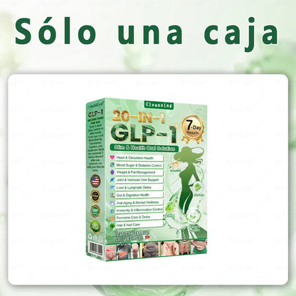 Cleansing® GLP-1 20 en 1 Suplemento Adelgazante (Resultados Visibles en 7 Días) ayuda a mejorar la obesidad, la salud cardiovascular, la diabetes, la salud intestinal, los problemas articulares, una piel más firme y un aumento de energía.