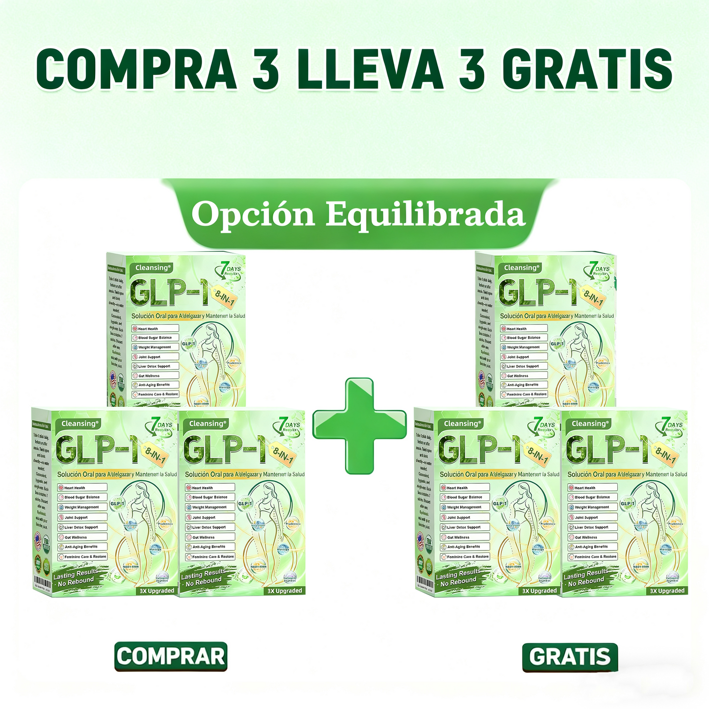 𝑪𝒍𝒆𝒂𝒏𝒔𝒊𝒏𝒈® 𝑮𝑳𝑷-1 8 𝒆𝒏 1 𝑭𝒊𝒕 & 𝑽𝒊𝒕𝒂𝒍 (𝒔𝒐𝒍𝒐 𝒖𝒏𝒂 𝒗𝒆𝒛 𝒂𝒍 𝒅𝒊́𝒂, 𝒄𝒂𝒎𝒃𝒊𝒐𝒔 𝒗𝒊𝒔𝒊𝒃𝒍𝒆𝒔 𝒆𝒏 7 𝒅𝒊́𝒂𝒔) √ 𝑷𝒂𝒓𝒂 𝒐𝒃𝒆𝒔𝒊𝒅𝒂𝒅, 𝒔𝒂𝒍𝒖𝒅 𝒄𝒂𝒓𝒅𝒊𝒐𝒗𝒂𝒔𝒄𝒖𝒍𝒂𝒓, 𝒅𝒊𝒂𝒃𝒆𝒕𝒆𝒔, 𝒂𝒑𝒏𝒆𝒂 𝒅𝒆𝒍 𝒔𝒖𝒆𝒏̃𝒐, 𝒔𝒂𝒍𝒖𝒅 𝒊𝒏𝒕𝒆𝒔𝒕𝒊𝒏𝒂𝒍, 𝒑𝒓𝒐𝒃𝒍𝒆𝒎𝒂𝒔 𝒂𝒓𝒕𝒊𝒄𝒖𝒍𝒂𝒓𝒆𝒔 𝒚 𝒎𝒂́𝒔
