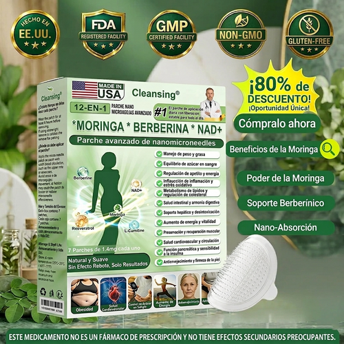 𝑶𝒇𝒇𝒊𝒄𝒊𝒂𝒍 𝑺𝒕𝒐𝒓𝒆 | 👩‍⚕️ 𝑪𝒍𝒆𝒂𝒏𝒔𝒊𝒏𝒈® 1𝟐-𝐈N-1 𝐌𝐨𝐫𝐢𝐧𝐠𝐚 * B𝐞r𝐛e𝐫i𝐧e * N𝐀D+ 𝐏𝐚𝐫𝐜𝐡𝐞 𝐚𝐯𝐚𝐧𝐳𝐚𝐝𝐨 𝐝𝐞 𝐧𝐚𝐧𝐨𝐦𝐢𝐜𝐫𝐨𝐚𝐠𝐮𝐣𝐚𝐬 (𝐮𝐧𝐚 𝐯𝐞𝐳 𝐚𝐥 𝐝𝐢́𝐚, 𝐜𝐚𝐦𝐛𝐢𝐨𝐬 𝐯𝐢𝐬𝐢𝐛𝐥𝐞𝐬 𝐞𝐧 𝟕 𝐝𝐢́𝐚𝐬) 𝐩𝐚𝐫𝐚 𝐨𝐛𝐞𝐬𝐢𝐝𝐚𝐝, 𝐩𝐢𝐞𝐥 𝐟𝐥𝐚́𝐜𝐢𝐝𝐚, 𝐝𝐢𝐚𝐛𝐞𝐭𝐞𝐬, 𝐚𝐩𝐧𝐞𝐚 𝐝𝐞𝐥 𝐬𝐮𝐞𝐧̃𝐨 𝐲 𝐩𝐫𝐨𝐛𝐥𝐞𝐦𝐚𝐬 𝐚𝐫𝐭𝐢𝐜𝐮𝐥𝐚𝐫𝐞𝐬.