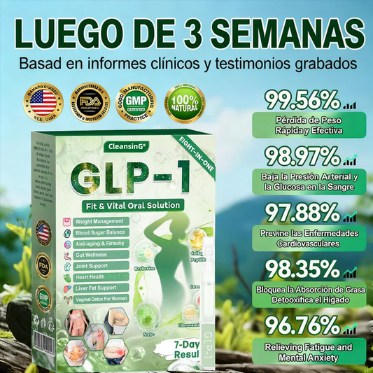 𝑪𝒍𝒆𝒂𝒏𝒔𝒊𝒏𝒈® 𝑮𝑳𝑷-1 8 𝒆𝒏 1 𝑭𝒊𝒕 & 𝑽𝒊𝒕𝒂𝒍 (𝒔𝒐𝒍𝒐 𝒖𝒏𝒂 𝒗𝒆𝒛 𝒂𝒍 𝒅𝒊́𝒂, 𝒄𝒂𝒎𝒃𝒊𝒐𝒔 𝒗𝒊𝒔𝒊𝒃𝒍𝒆𝒔 𝒆𝒏 7 𝒅𝒊́𝒂𝒔) √ 𝑷𝒂𝒓𝒂 𝒐𝒃𝒆𝒔𝒊𝒅𝒂𝒅, 𝒔𝒂𝒍𝒖𝒅 𝒄𝒂𝒓𝒅𝒊𝒐𝒗𝒂𝒔𝒄𝒖𝒍𝒂𝒓, 𝒅𝒊𝒂𝒃𝒆𝒕𝒆𝒔, 𝒂𝒑𝒏𝒆𝒂 𝒅𝒆𝒍 𝒔𝒖𝒆𝒏̃𝒐, 𝒔𝒂𝒍𝒖𝒅 𝒊𝒏𝒕𝒆𝒔𝒕𝒊𝒏𝒂𝒍, 𝒑𝒓𝒐𝒃𝒍𝒆𝒎𝒂𝒔 𝒂𝒓𝒕𝒊𝒄𝒖𝒍𝒂𝒓𝒆𝒔 𝒚 𝒎𝒂́𝒔 𝒎𝒛𝒘