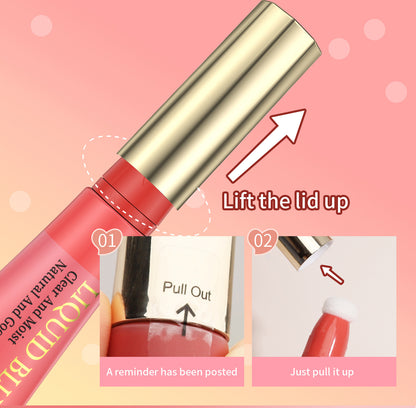 Natural color liquid blush