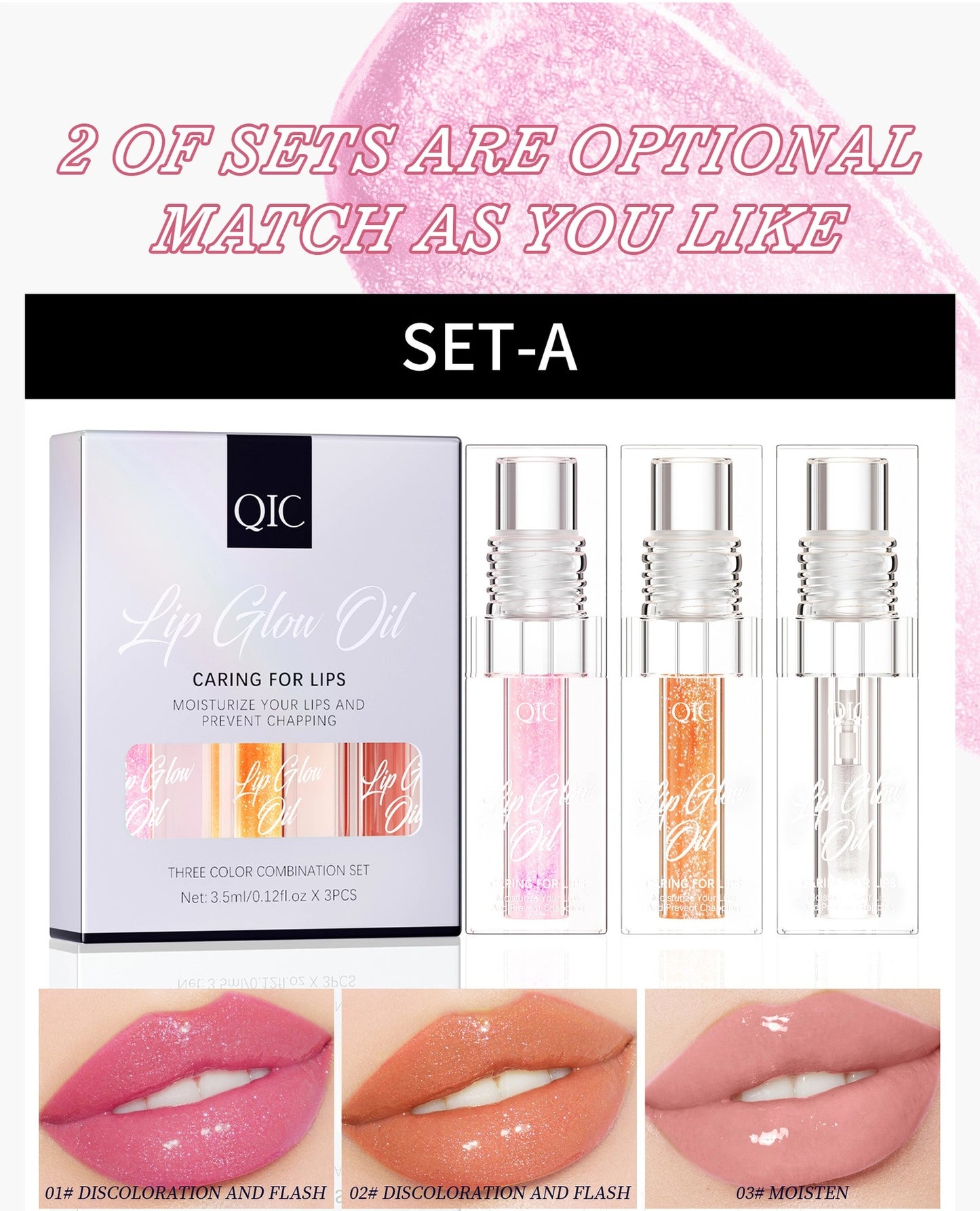 Non-staining color-changing lip balm