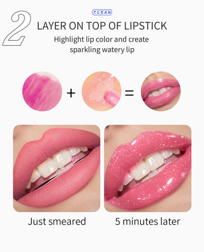 Non-staining color-changing lip balm