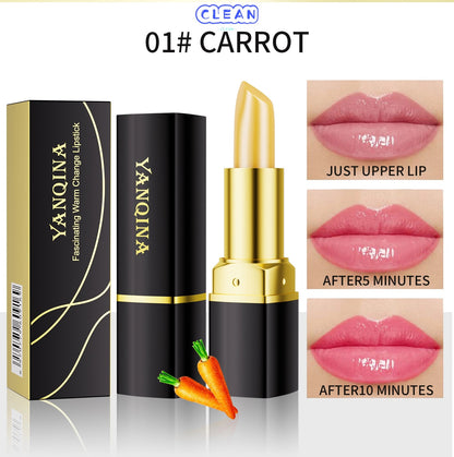 Carotene color changing lip balm