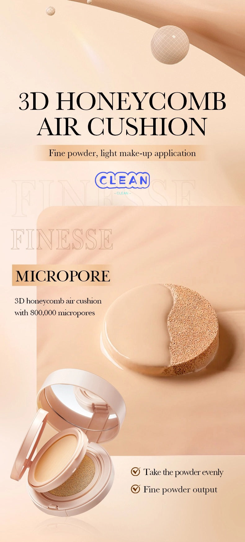 Light-sensitive pressed powder cushion