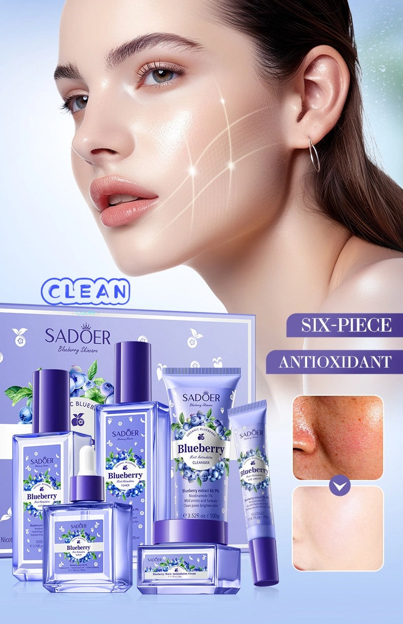Blueberry Hyaluronic Acid Moisturizing Six-piece Set