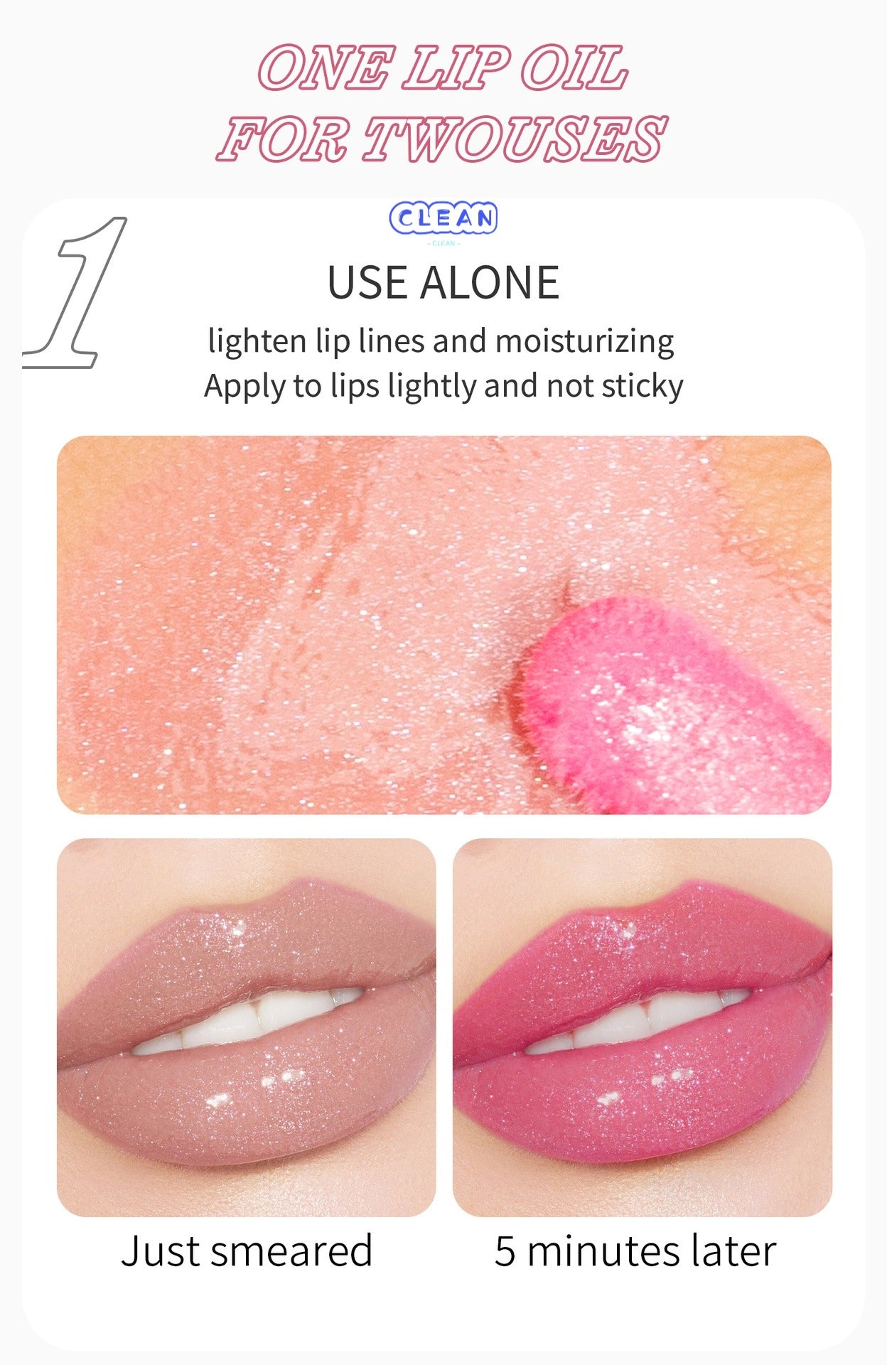 Non-staining color-changing lip balm