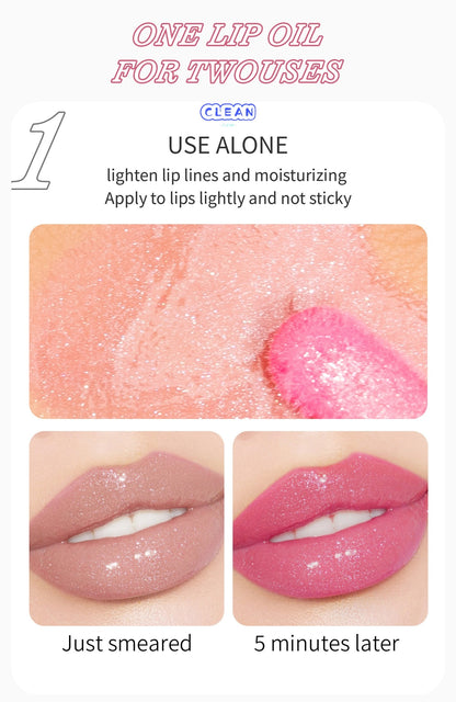 Non-staining color-changing lip balm